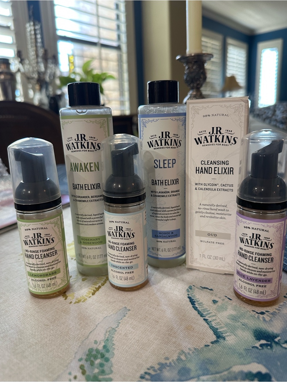 Bath & Hand Cleanser Set — Green, Blue, Cream